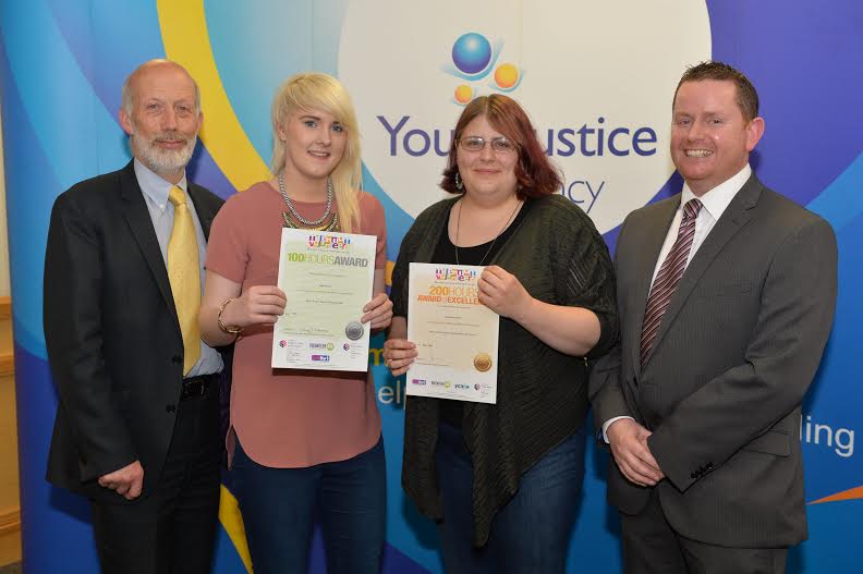 Ellie at the Youth Justice Agency Volunteer Awards