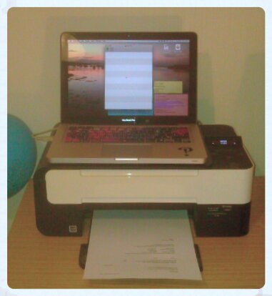Laptop and Printer
