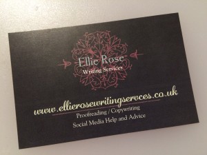 Ellie Rose Writing Services Business Card